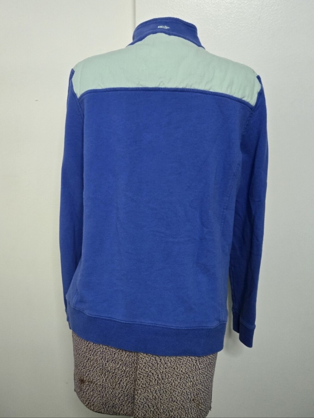 Vineyard Vines Womens Shep Shirt Quarter-Zip Pullover Blue Seafoam Green Medium - Picture 2 of 5